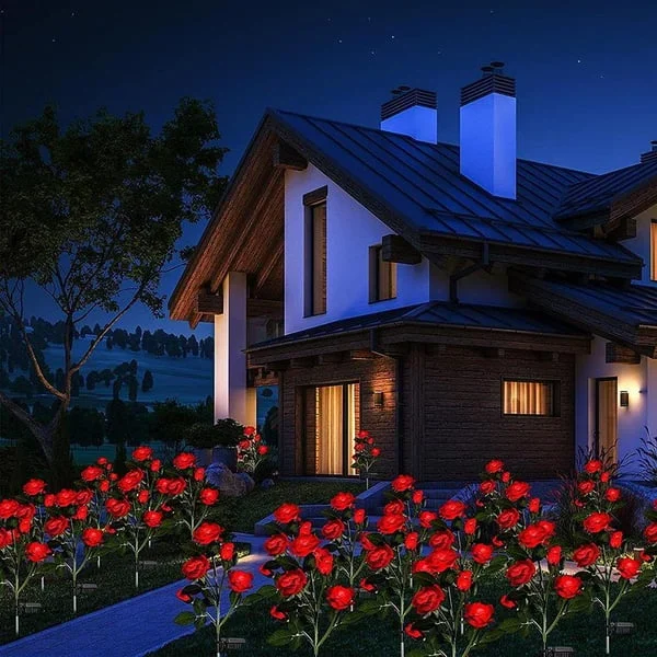 🔥LAST DAY 50% OFF🔥Solar Powered LED Rose Stake