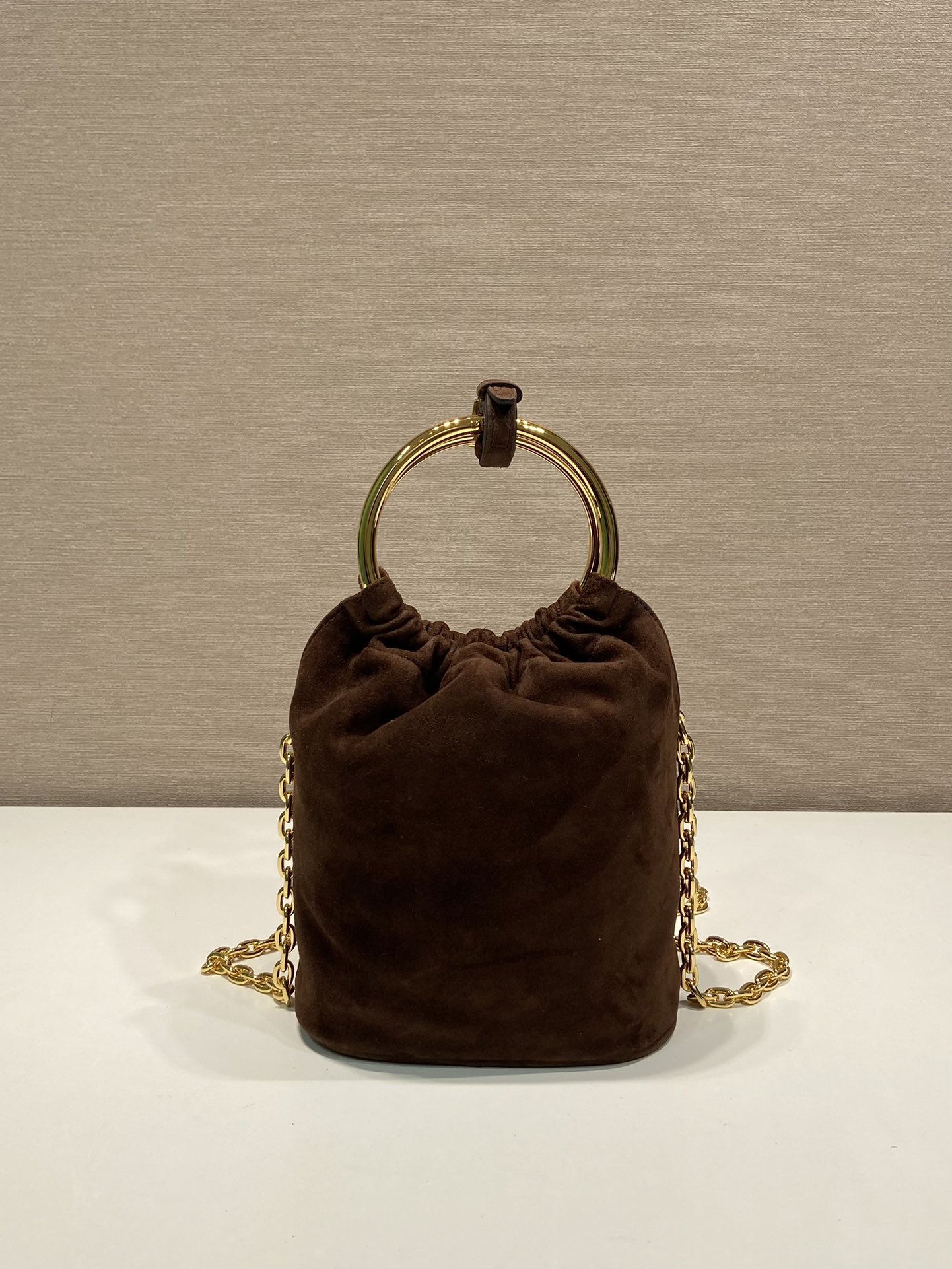Prada Suede Bucket Bag 1BC227
