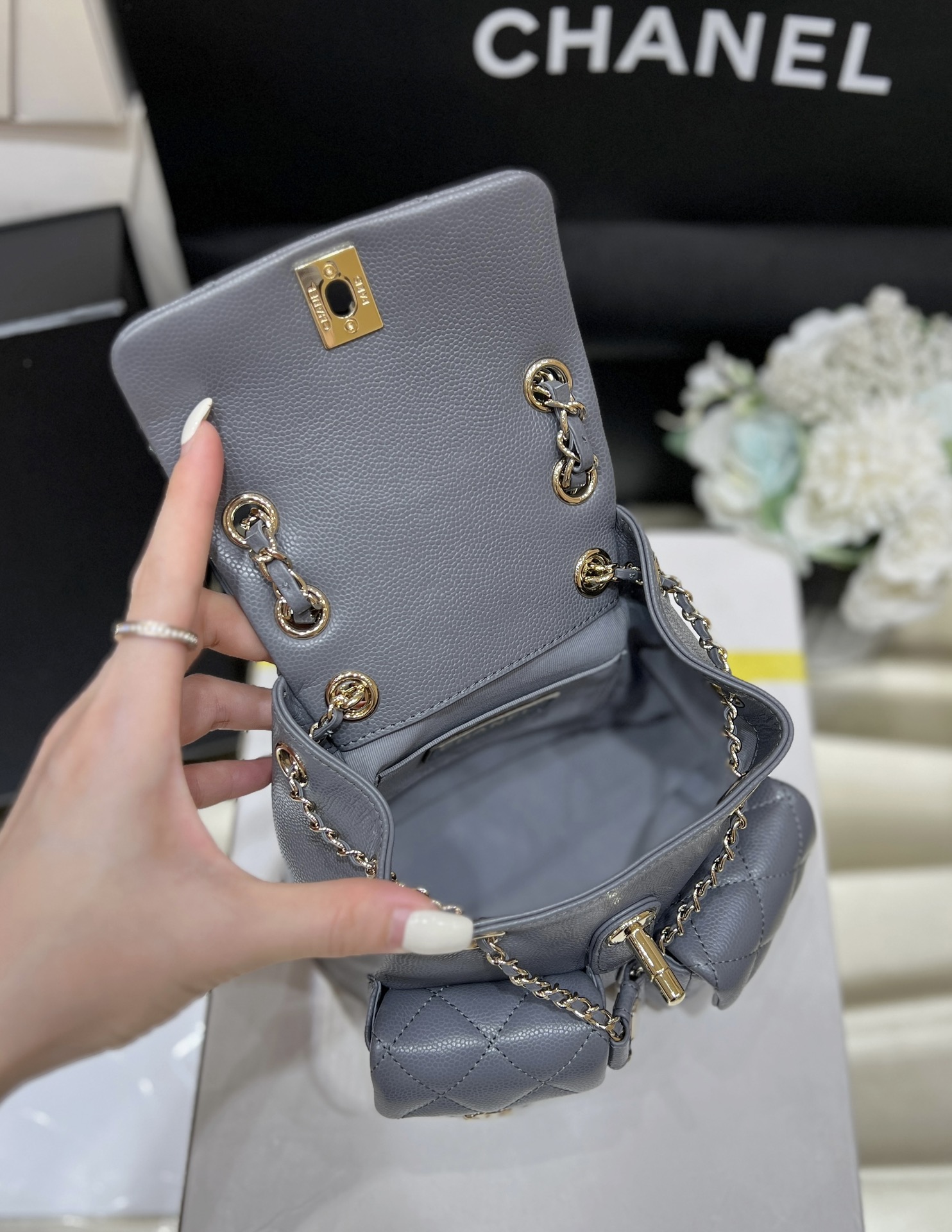 Chanel 24A duma double backpack 3787