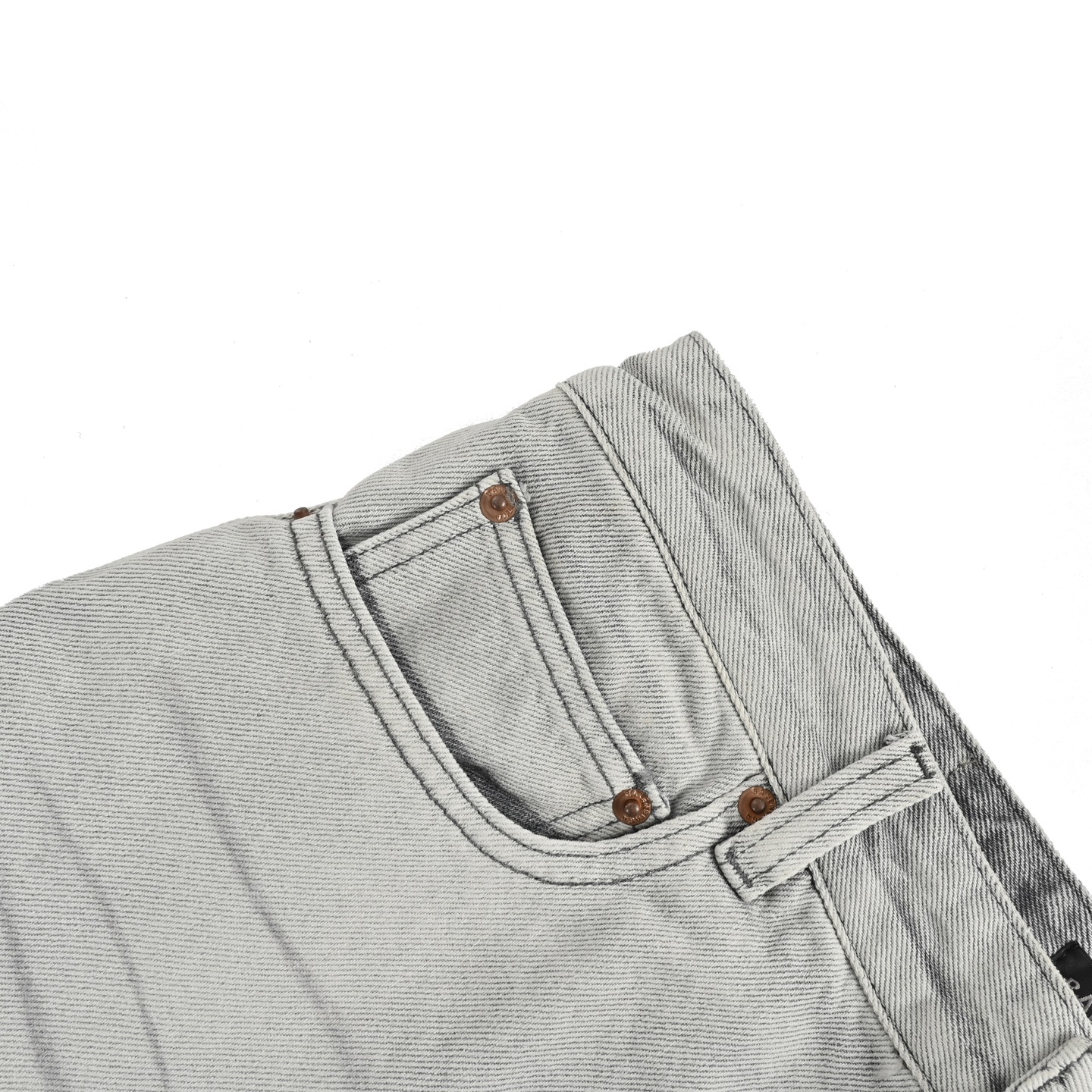 Balenciaga 24Fw light washed fleece denim trousers