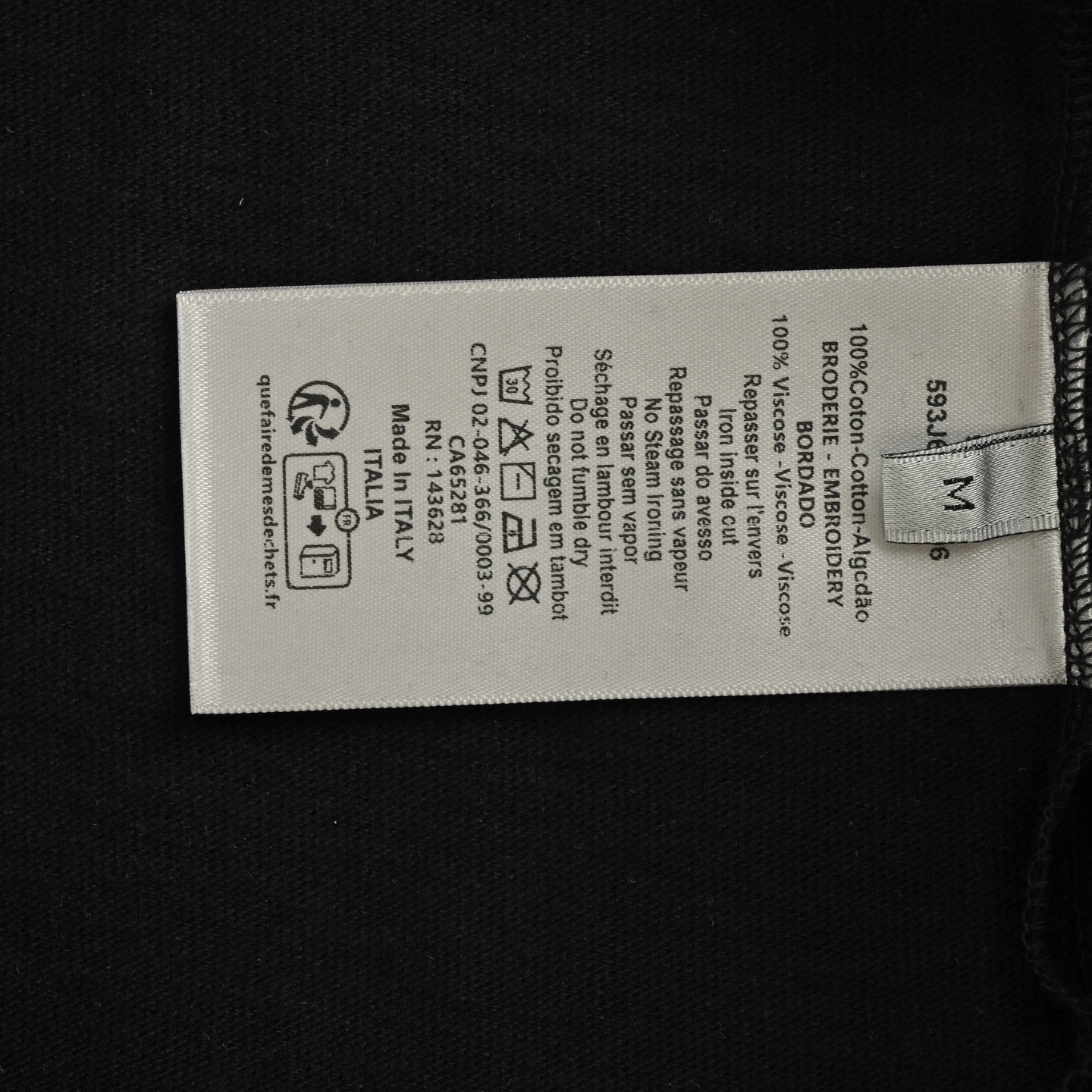 Dior 25Fw 47 gradient letter patch embroidered short sleeves