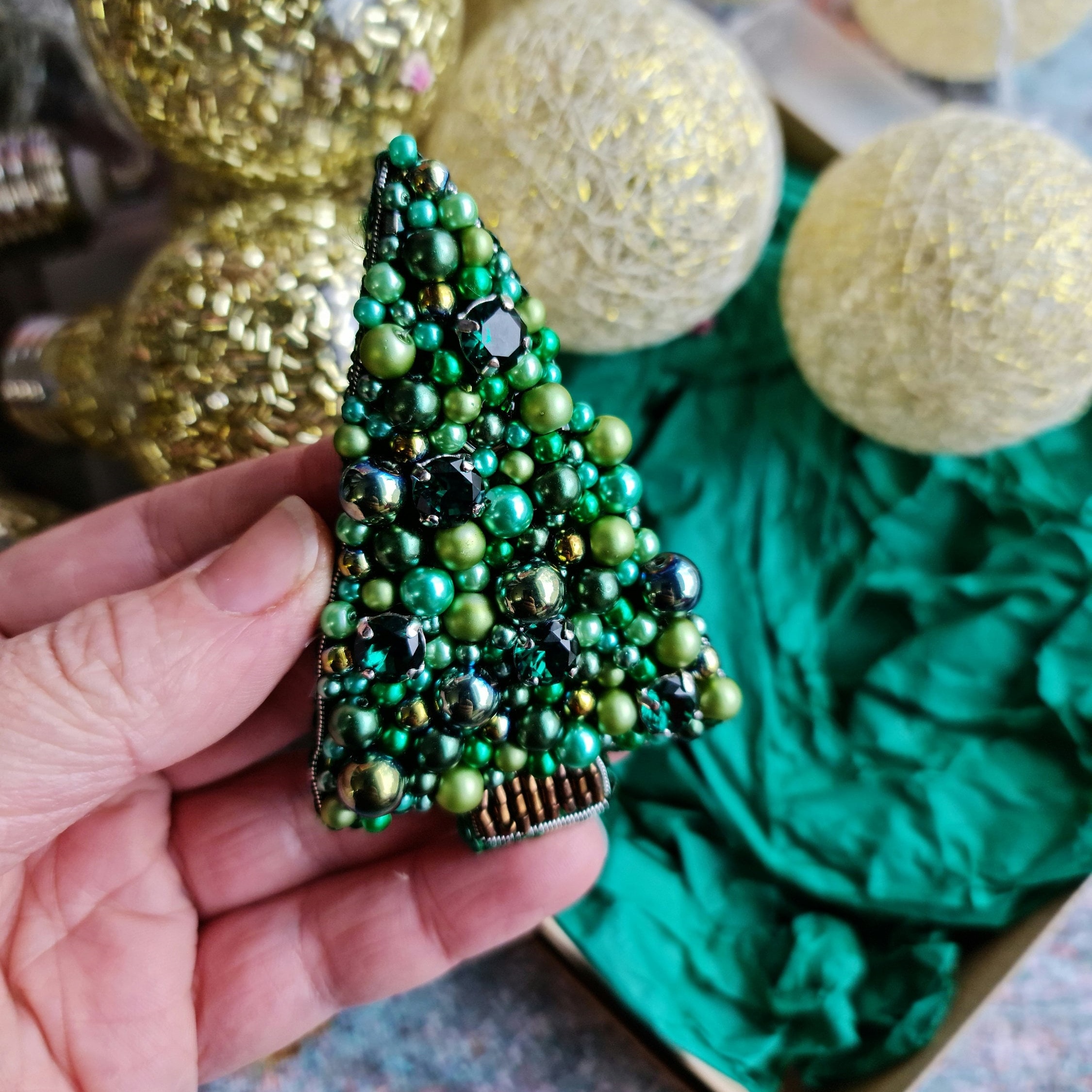 🔥ON SALE🔥Christmas Tree Pin Beaded Brooch