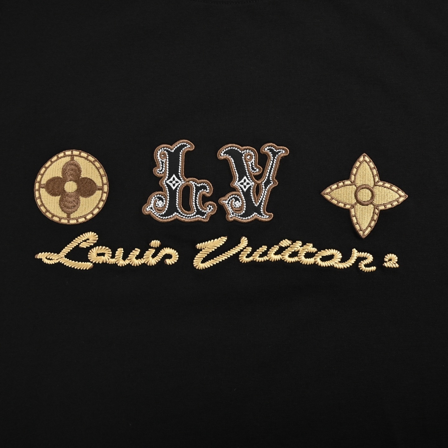 Louis Vuitton 25ss four-leaf clover letter logo printed short sleeve
