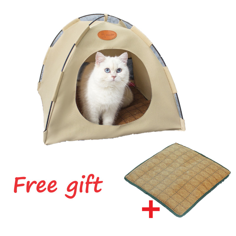 🔥Last Day Promotion-[SAVE 50% OFF]--Foldable & washable pet tent nest for cats and dogs/Breathable & Cooling mat--BUY 2 GET FREE SHIPPING NOW!!!