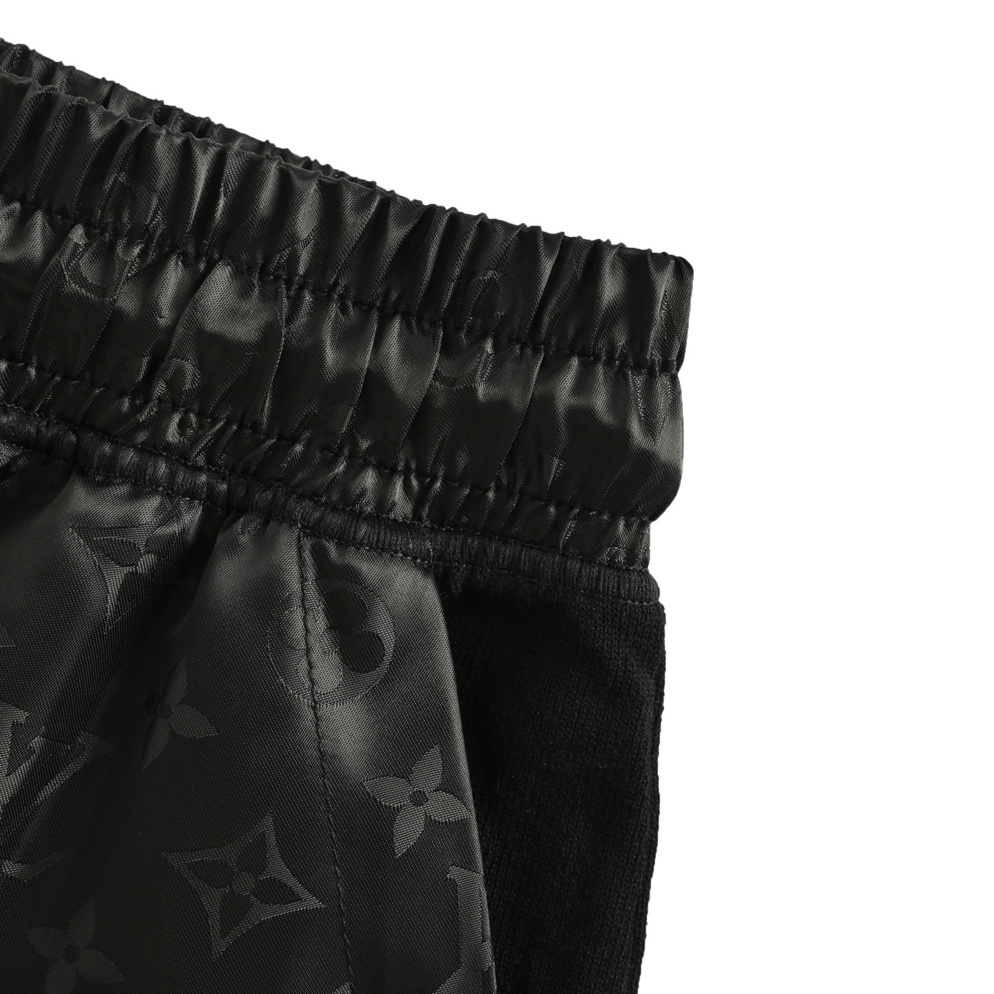 Louis Vuitton 25Fw knitted jacquard and nylon inset drawstring shorts