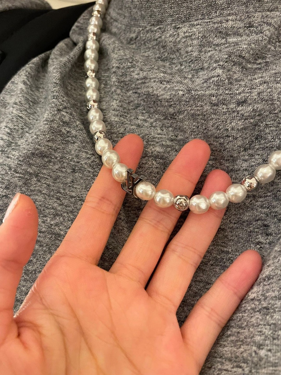 Louis Vuitton Pearl Necklace Bracelet