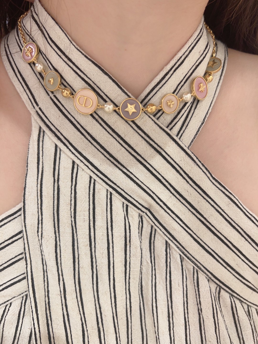 Dior Colorful Small Circle Necklace