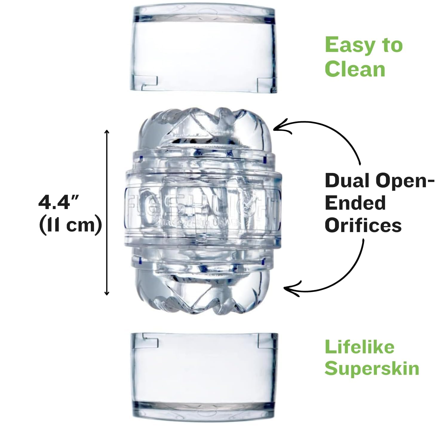 Clear Quickshot Stroker – Crystal View Sex Toy for Couples or Solo Pleasure