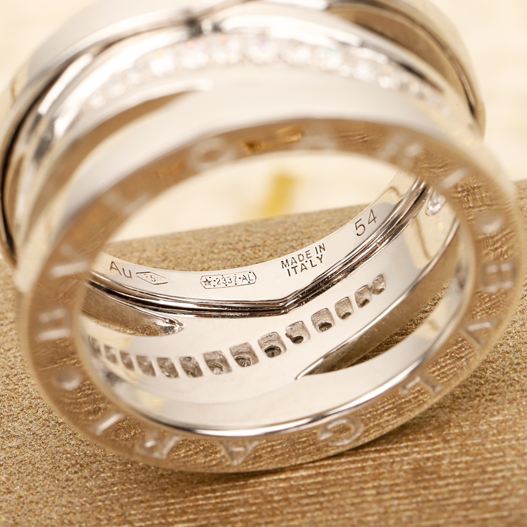 Bulgari wide openwork diamond ring