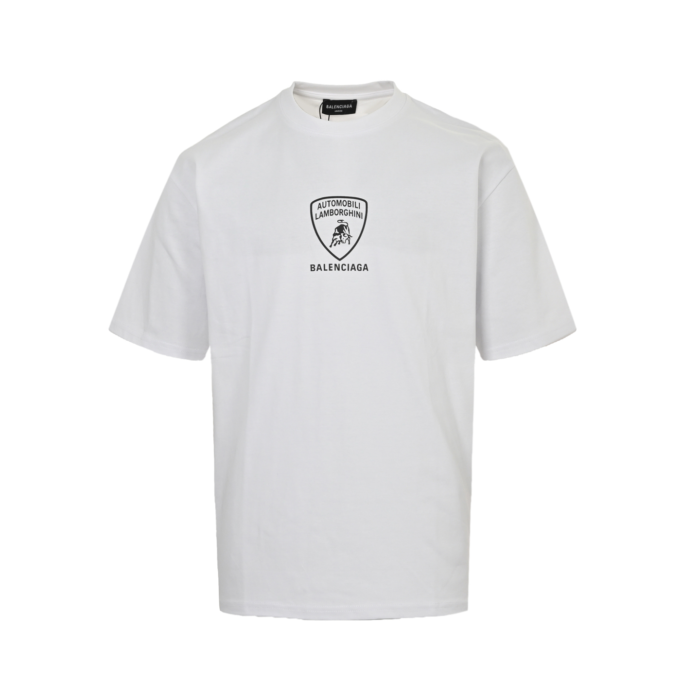 Balenciaga 25ss Lamborghini co-branded printed short sleeves