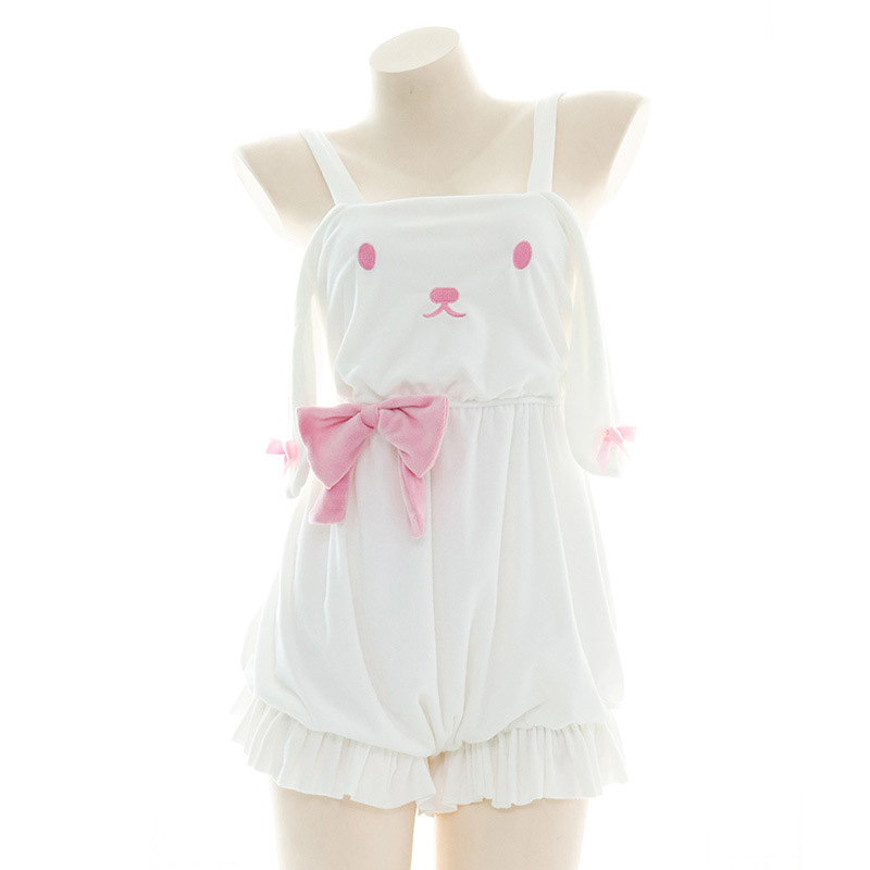 Cartoon Bunny Ears Bow Knot Lingerie