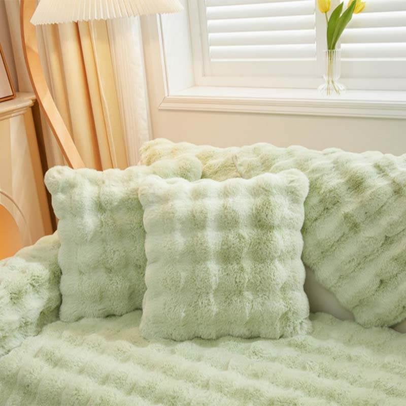 😍Cosy Plush Solid Colour Non-slip Couch Cover