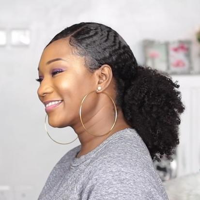New Ponytail SHORT CURLY LACE FRONT WIG