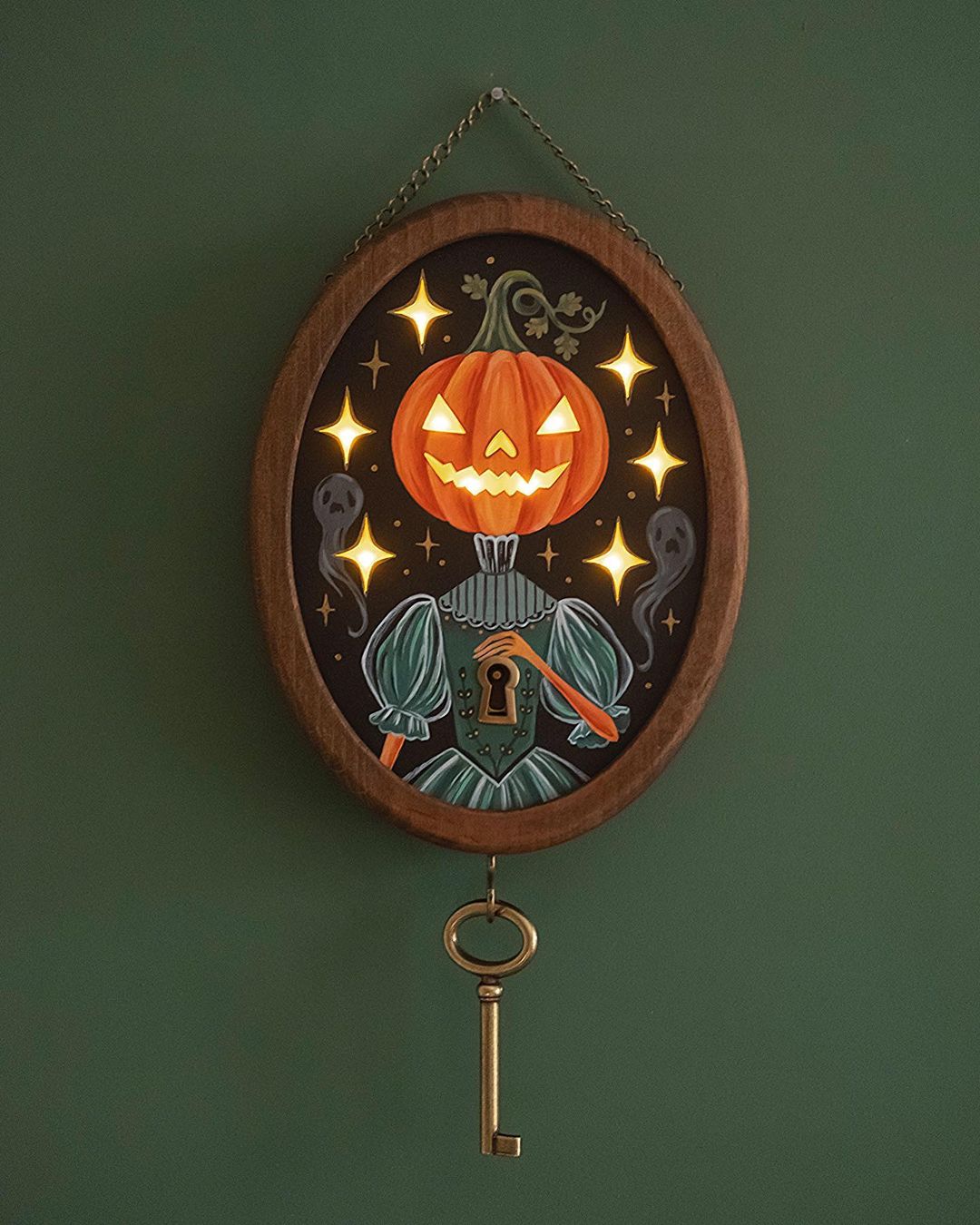 Halloween  Pumpkin Lady Photo Frame