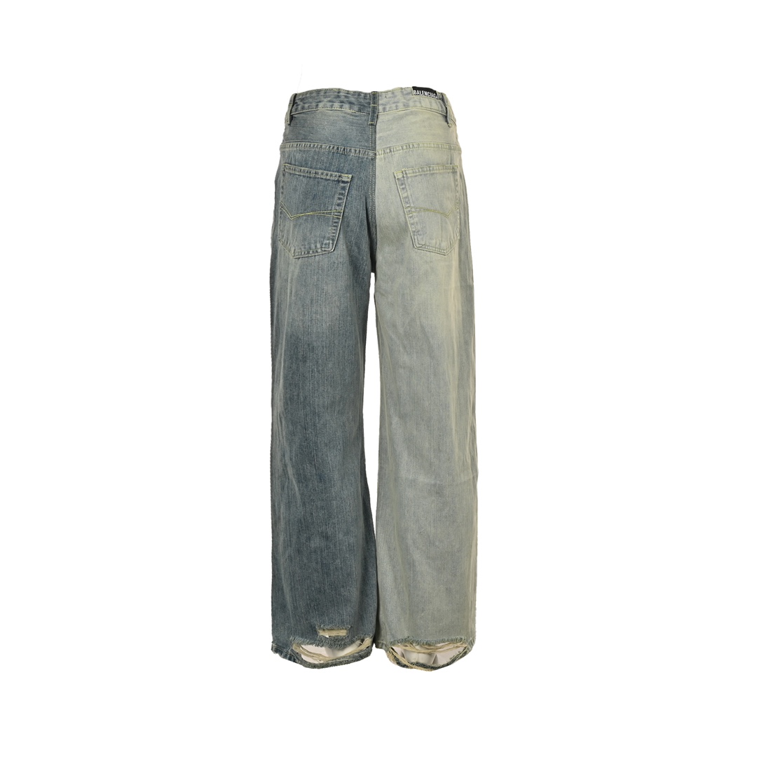 Balenciaga 24Fw paneled wide-leg jeans