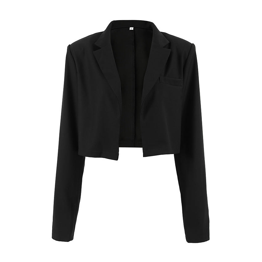 Solid Color Fashionable Short Suit Coat