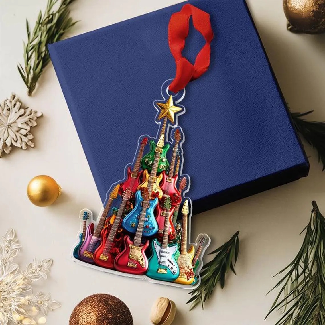 Guitar Tree Christmas Ornament