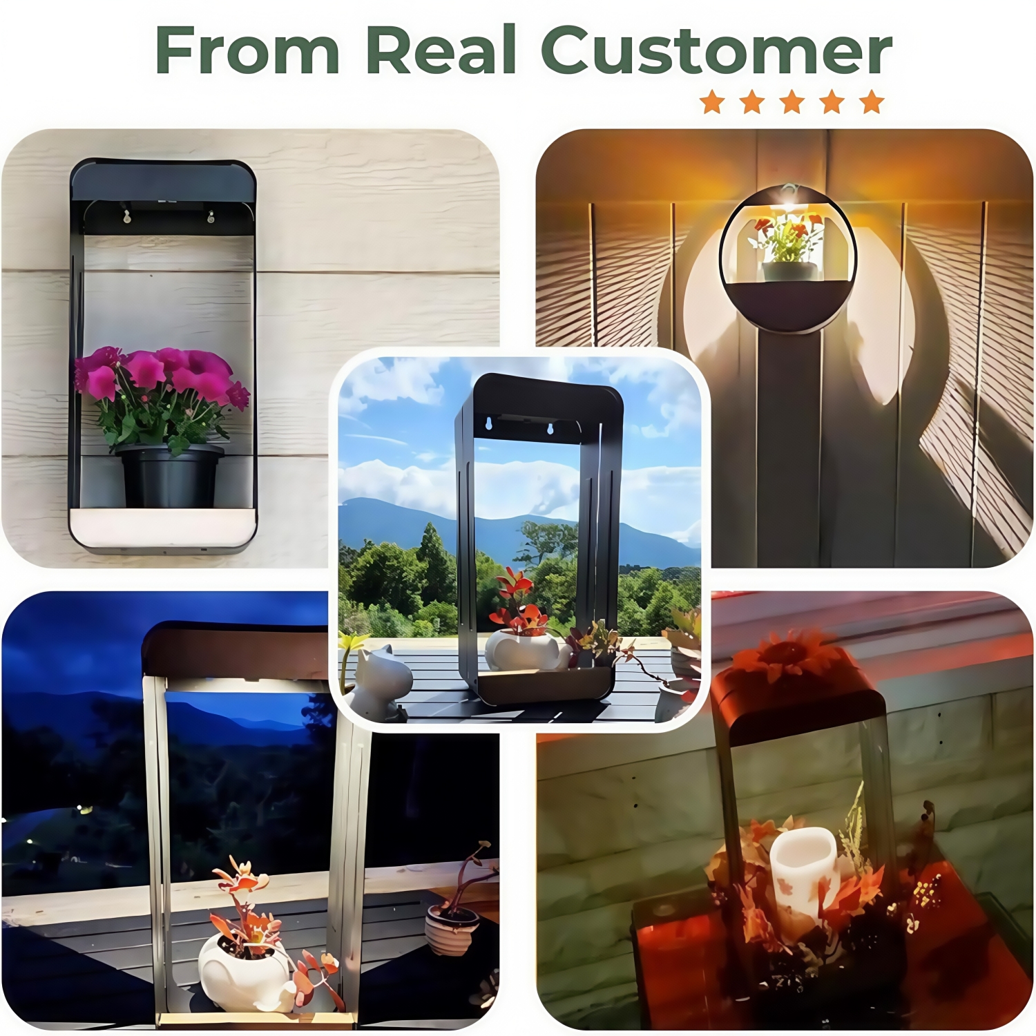 🔥On Sale🔥Solar Outdoor Power Wall Sconce Shelf Planter
