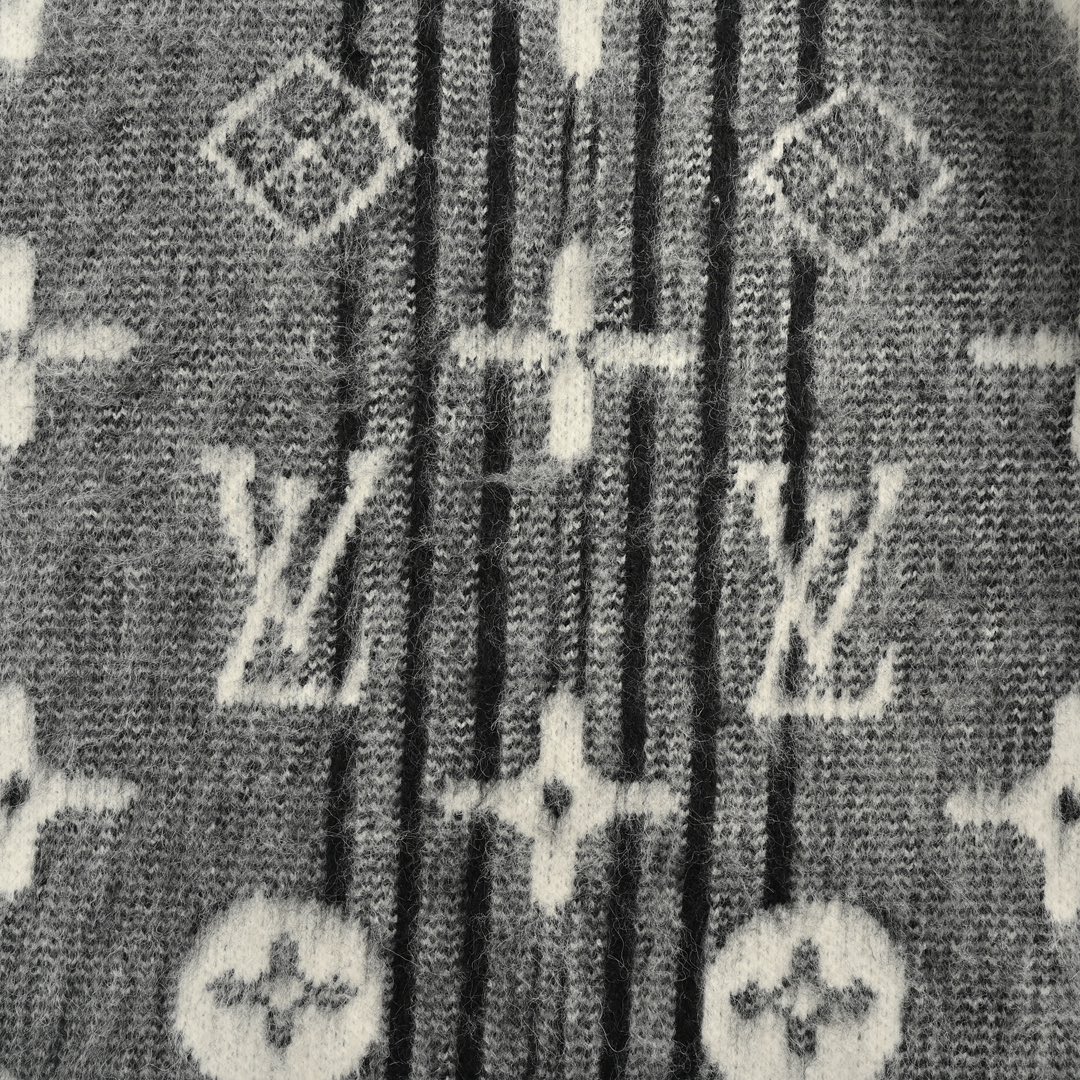 Louis Vuitton 24Fw all-over monogram jacquard blend mohair sweater