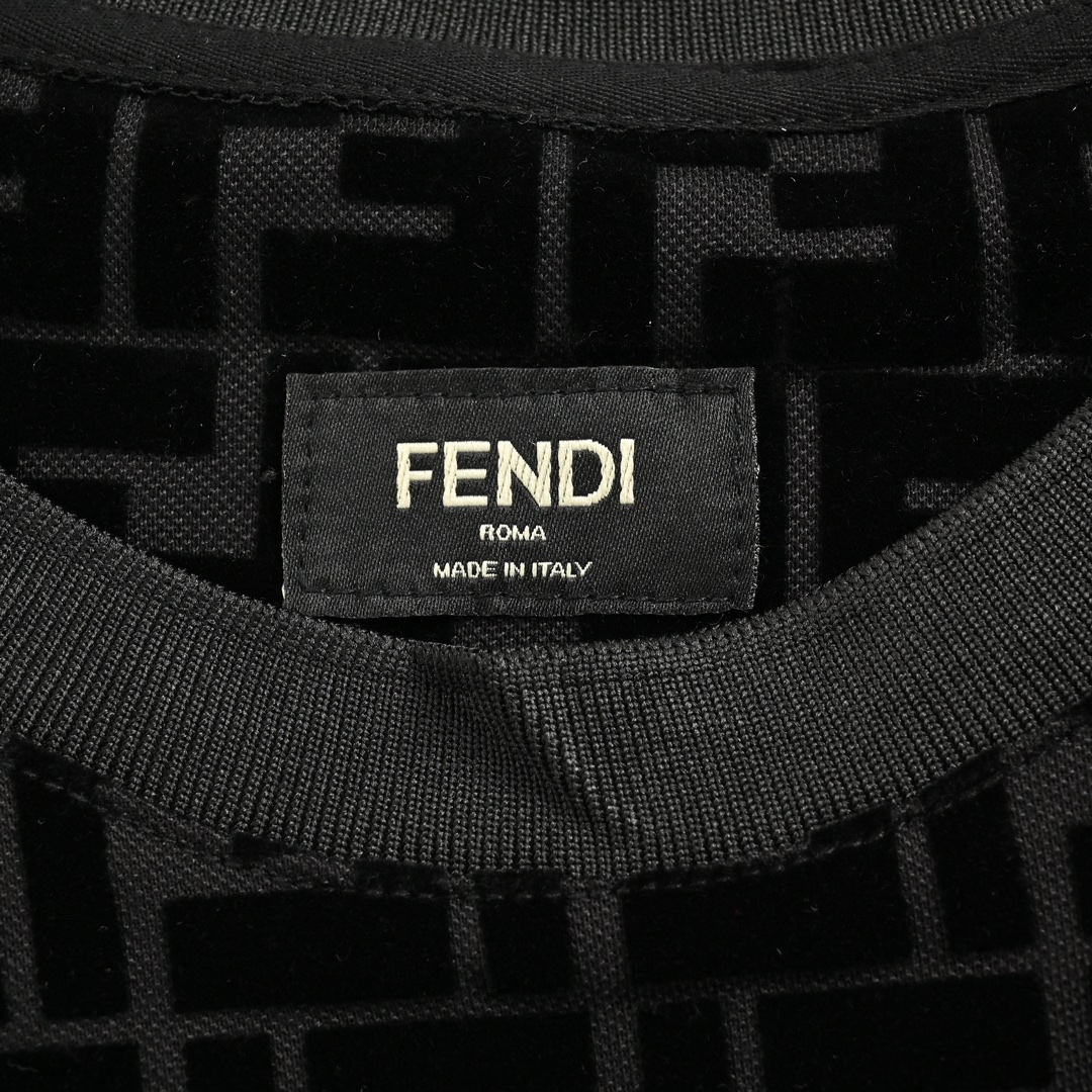Fendi 23ss FF full print flocked short sleeves