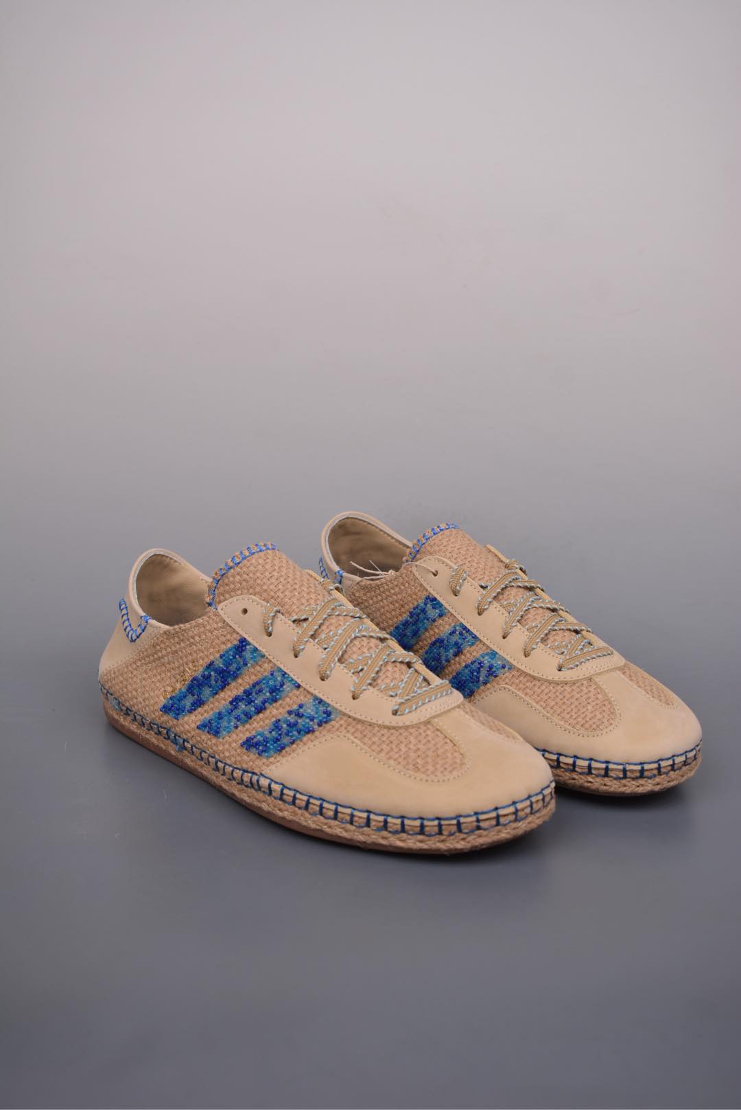 CLOT x Adidas GazelleLinen Khaki Light Blue IH364