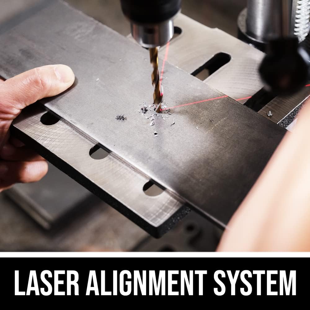 SKIL 6.2 Amp 10 In. 5-Speed Benchtop Drill Press with Laser Alignment & Work Light