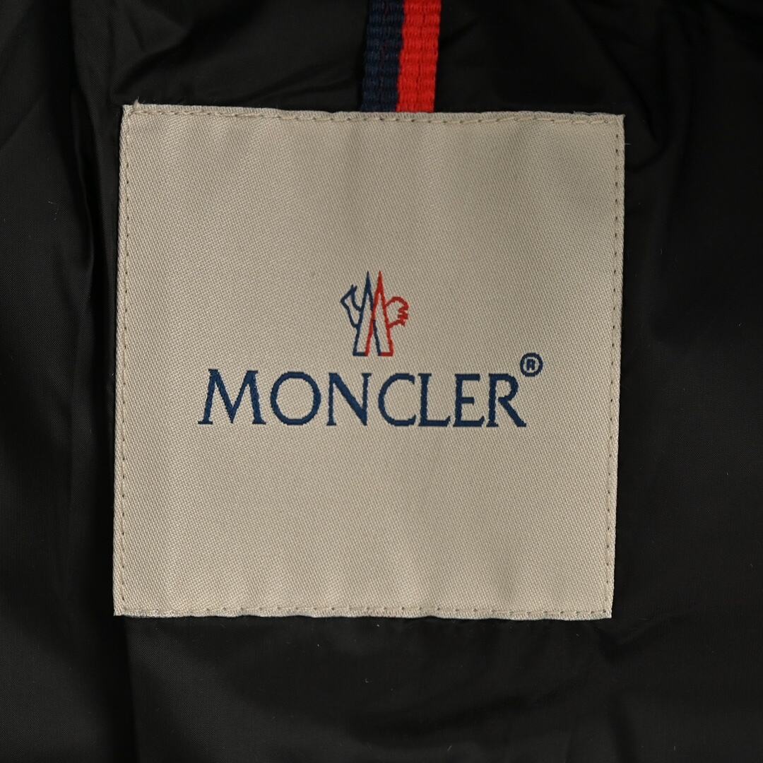 Moncler BROSSE short hooded V-stitched design waist belt down jacket