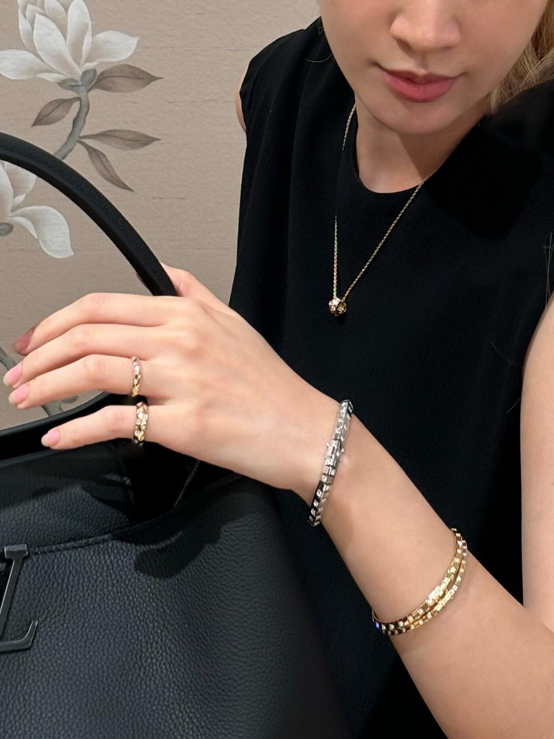 Louis Vuitton Checkerboard Diamond Necklace