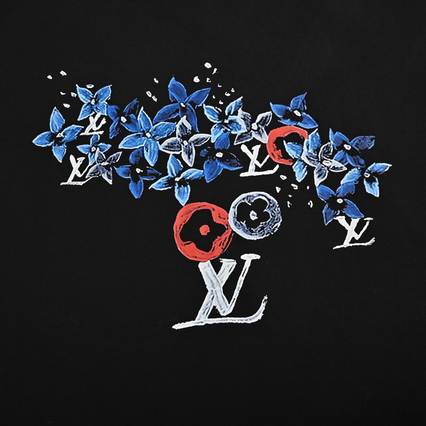 Louis Vuitton 25ss hand-painted monogram print short sleeves