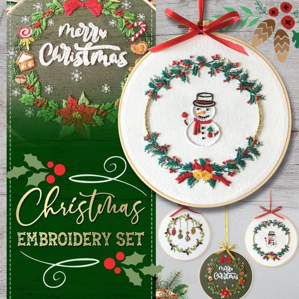 (🔥HOT SALE NOW-48% OFF)Christmas Embroidery Set
