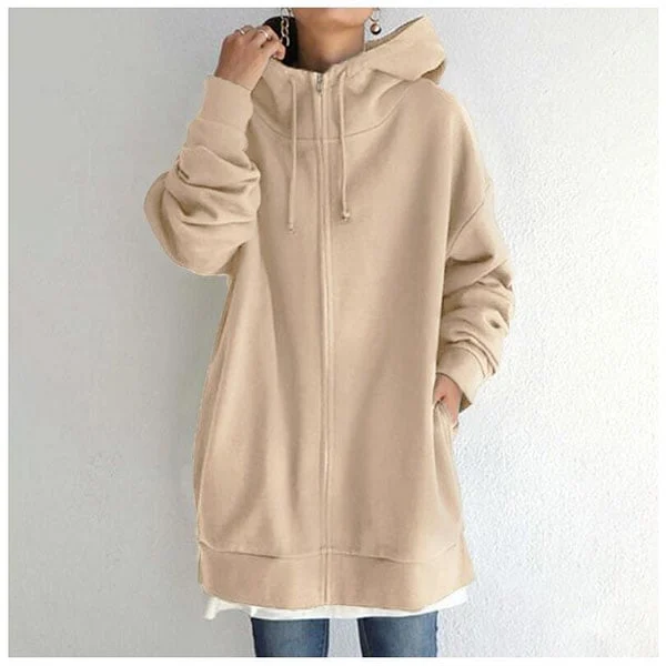(🎁2024 New Year Hot Sale🎁)Women's Autumn/Winter Zipper Hooded Sweater