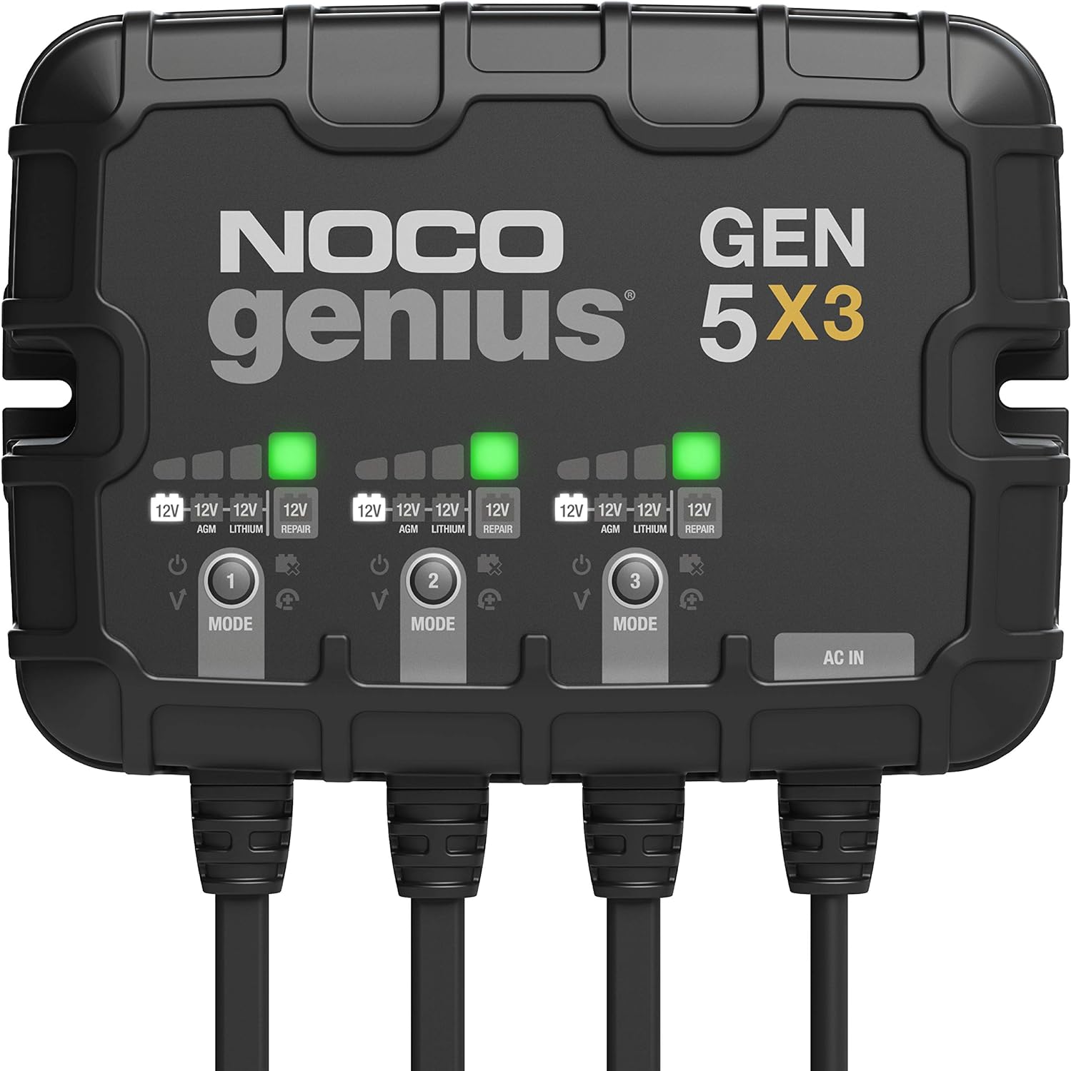 NOCO Genius 3 Bank 15A 12V Onboard Battery Charger