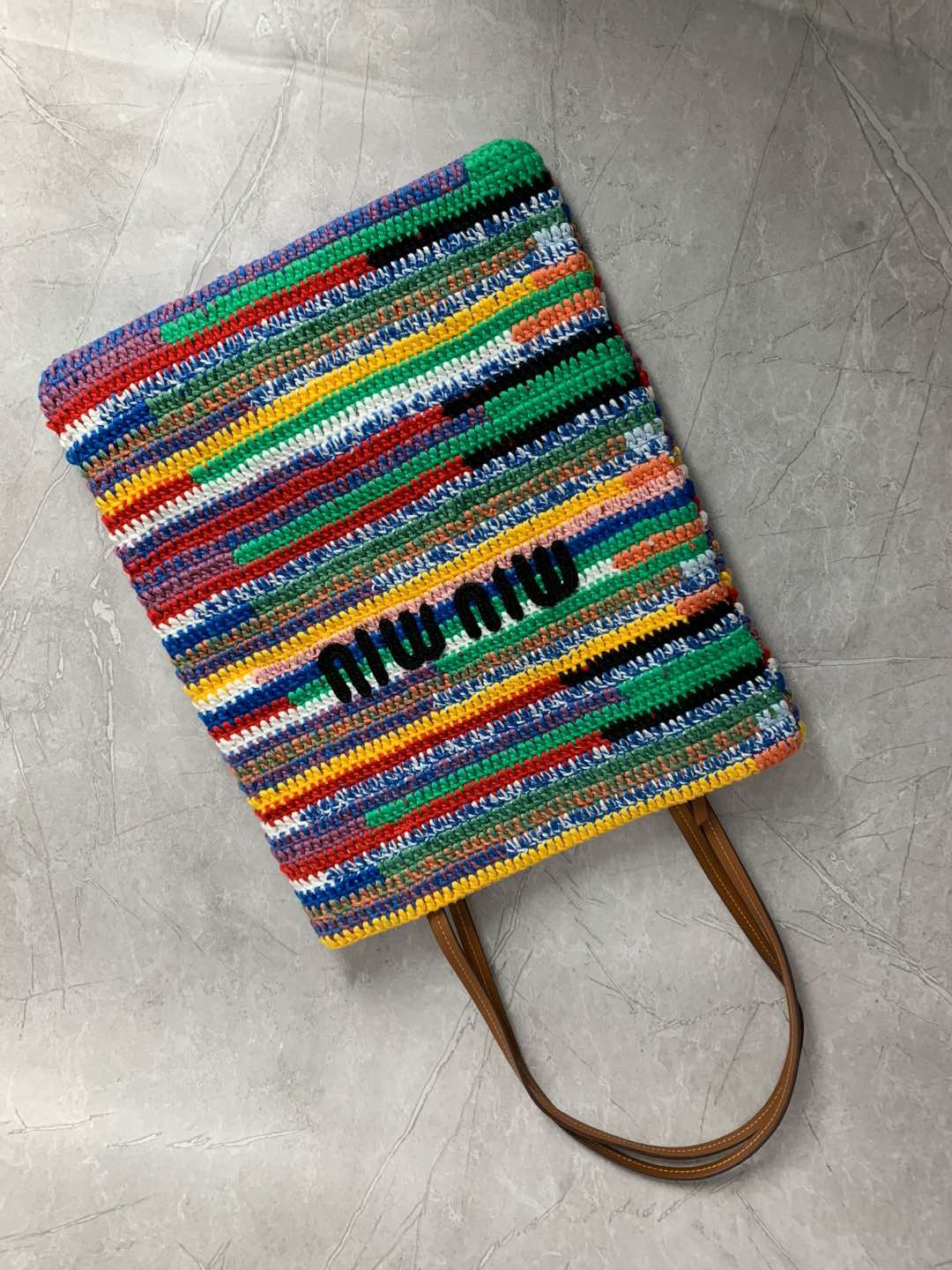 Miu Miu vertical embroidered handbag 5BG248