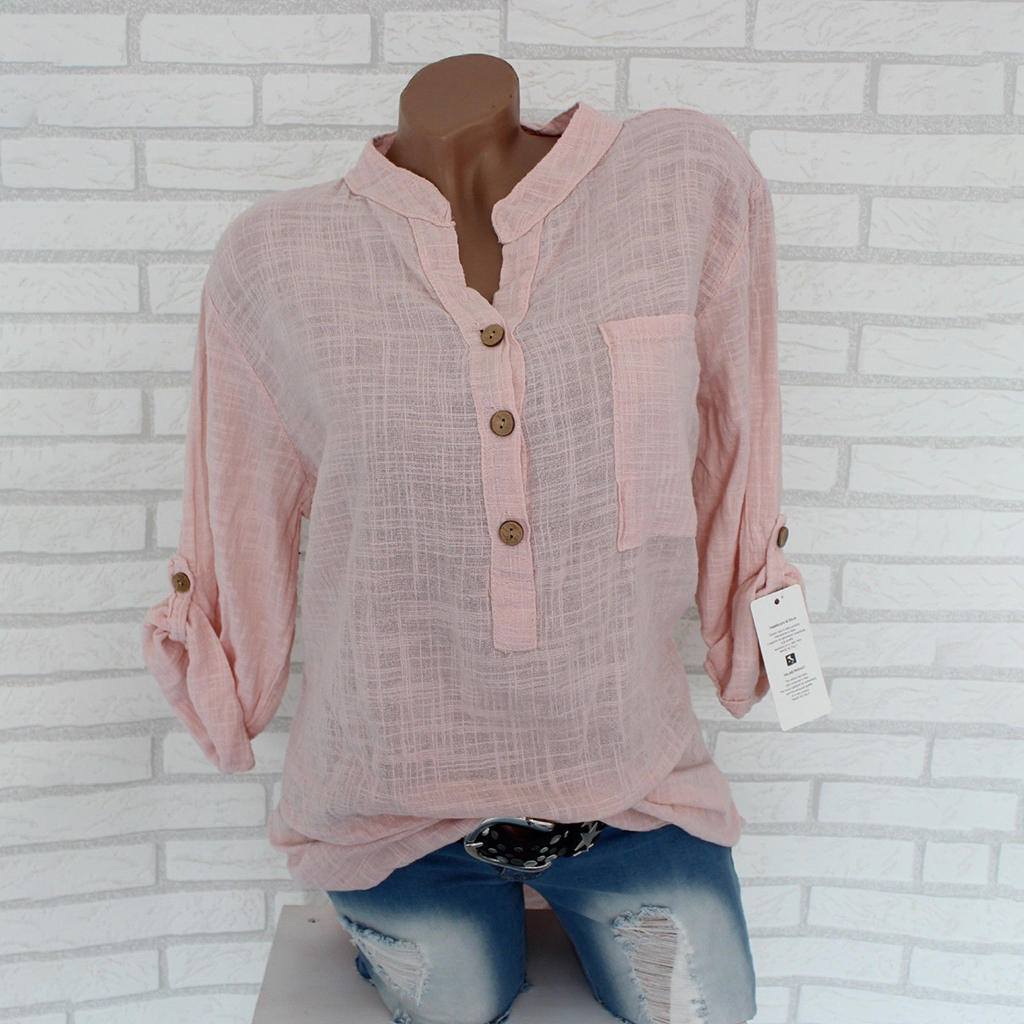 Casual Button Pocket Comfy T-Shirt