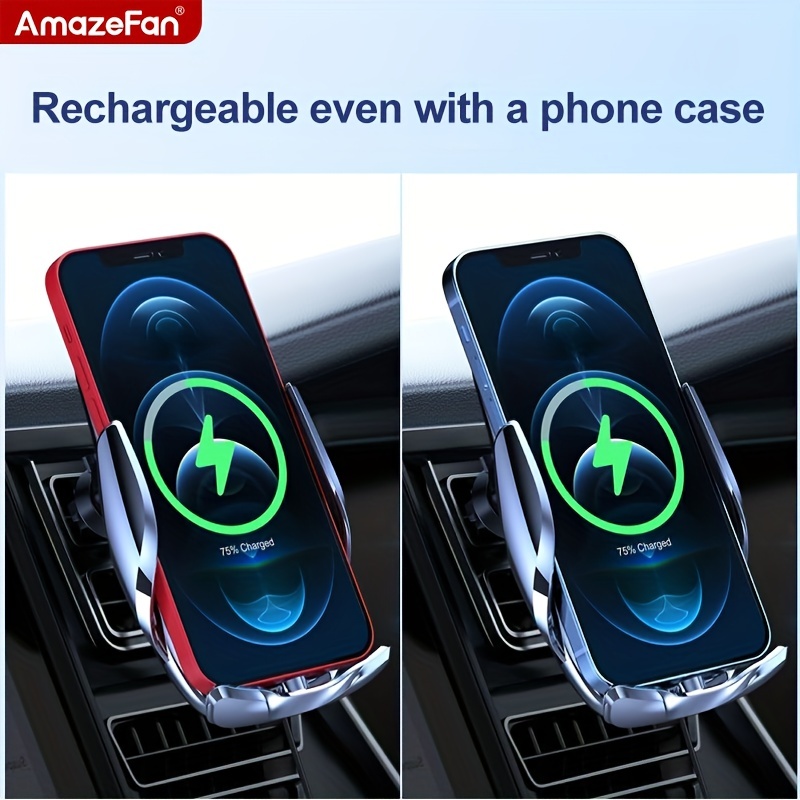AmazeFan New Car Mount For Mobile Phone Holder Universal Wireless Charging Magnetic Multi-functional Navigation Auto-sensing