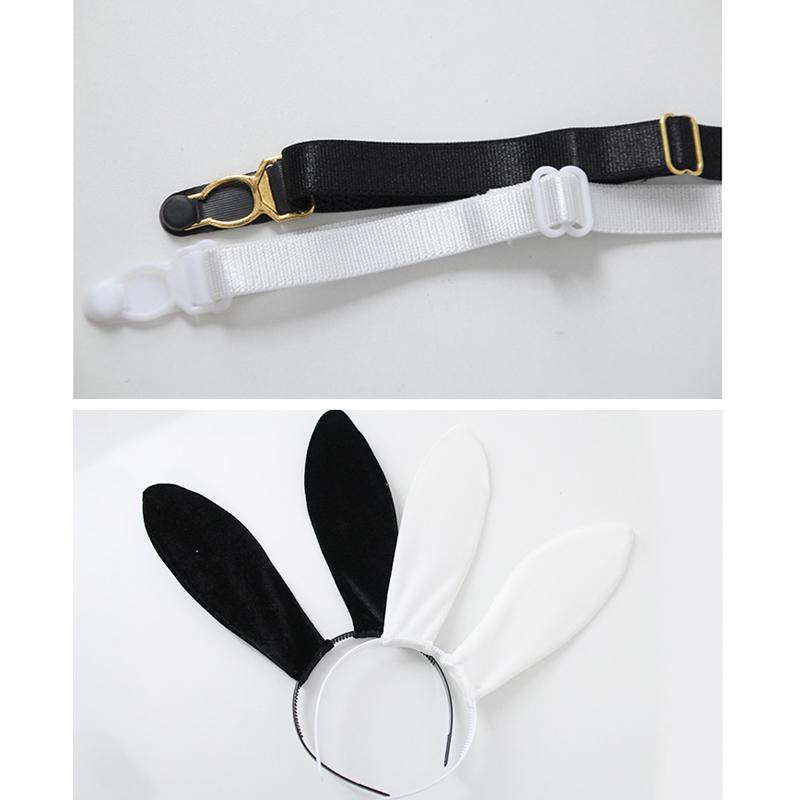 Rabbit Ears Tail Spaghetti Strap Stockings Lingerie