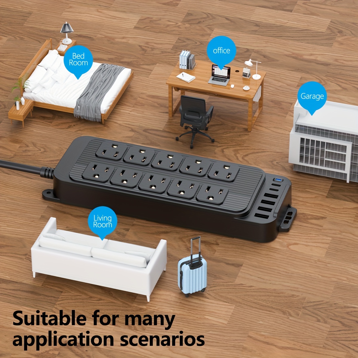 10-Outlet-Flat-Plug-Power-Strip-with-6-USB-Ports-(2-USB-C)