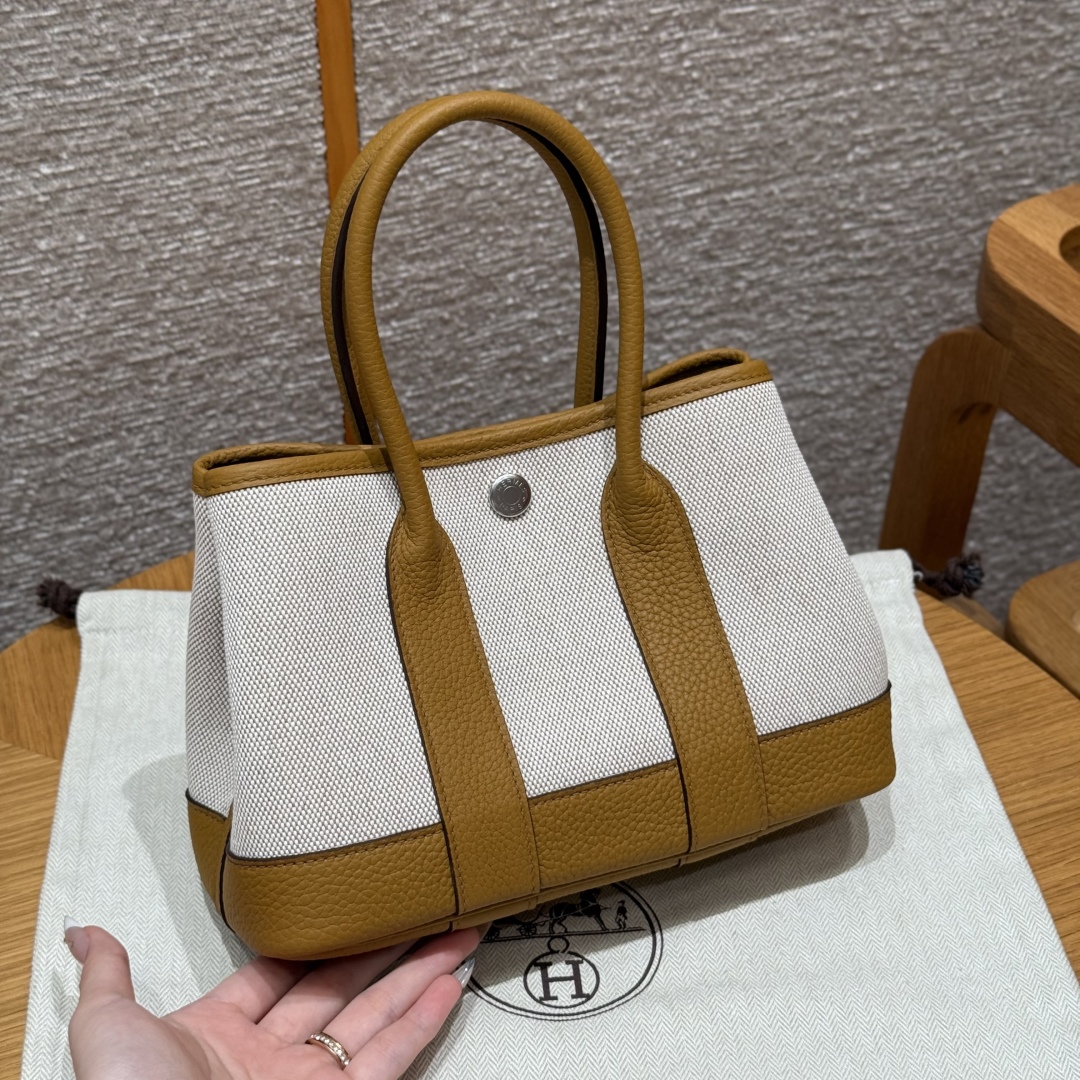 Hermès Garden party mini ÉcruBeigeNaturel Sable (Handmade to order)