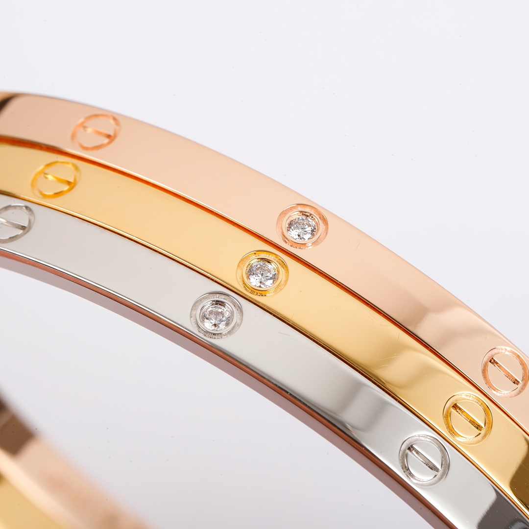 Cartier love narrow version 6 diamond bracelet