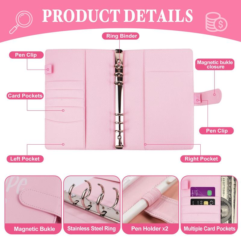 100 Envelope Challenge Binder Set-- A5 Money Saver Budget Binder Book with Cash Envelopes and SAVING CHALLENGE TRACKER