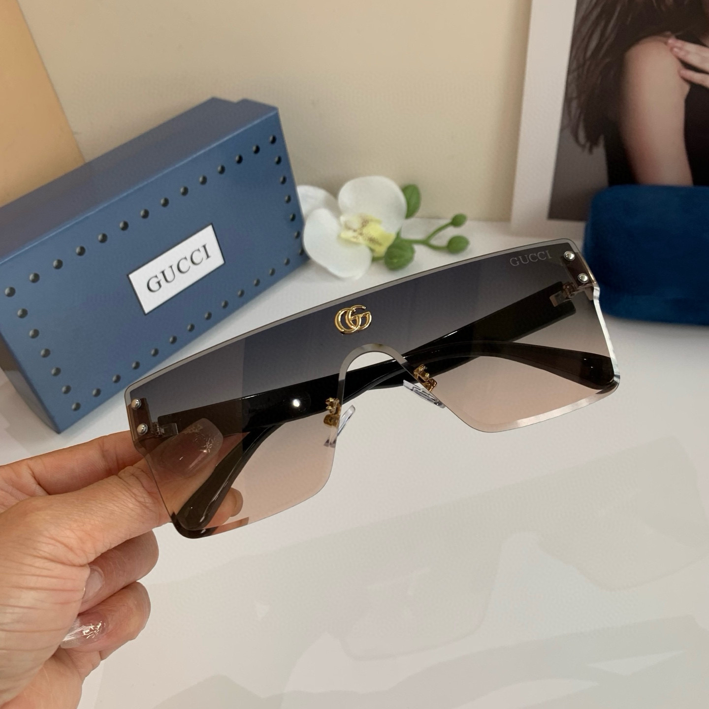 Gucci rimless sunglasses