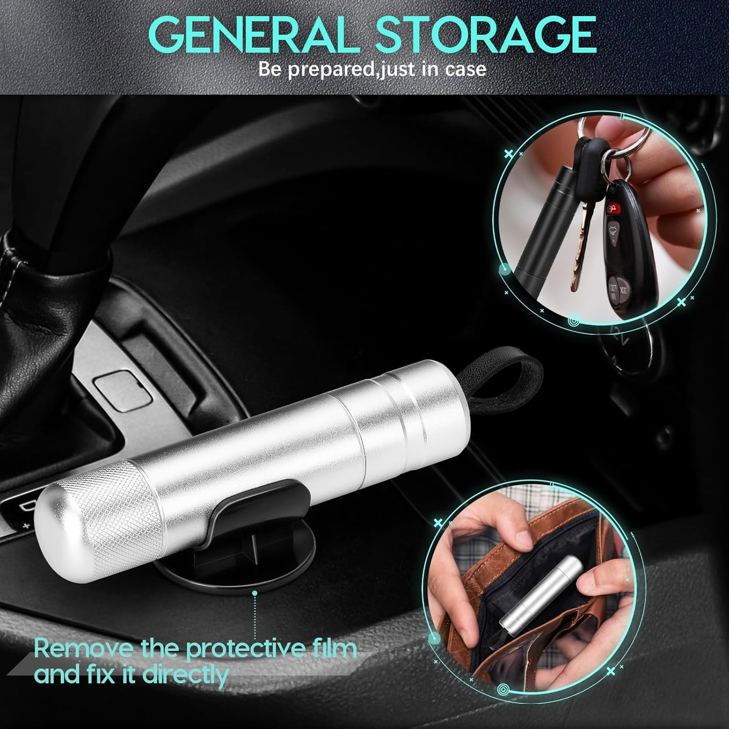 ⚡Flash Sale⚡ 2-in-1 Car Safety Hammer，Send Test Glass Piece