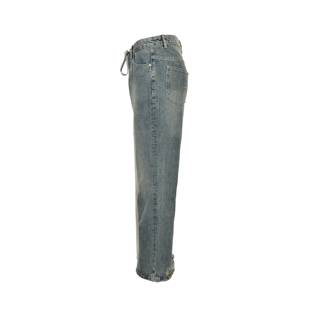 Balenciaga 24Fw paneled wide-leg jeans