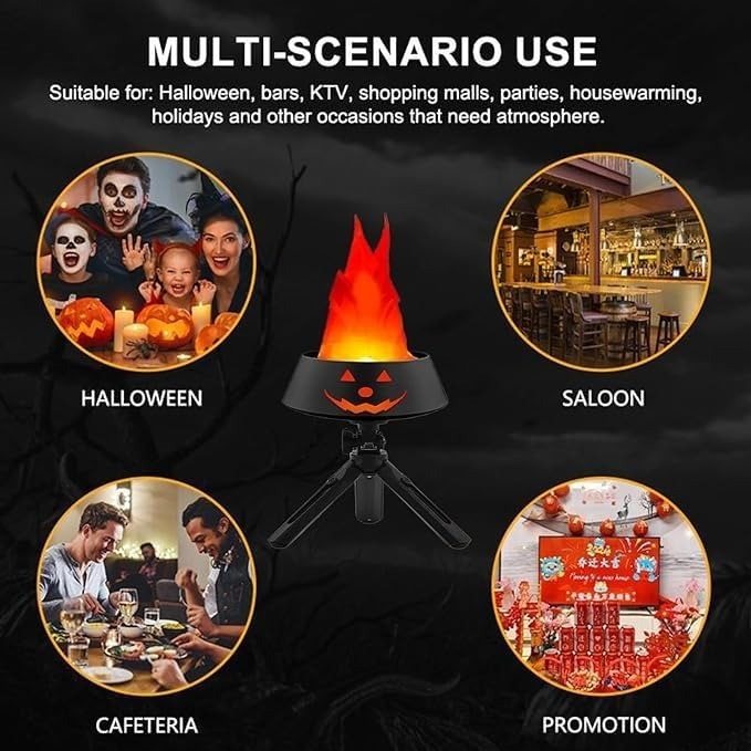 ⚡Flash Sale⚡Hanging and Standing LED Flame Pumpkin Fire Pit Lamp