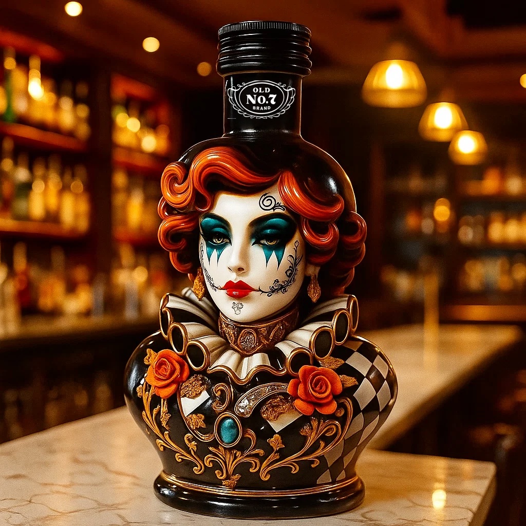 Clown Queen Whiskey Bottle