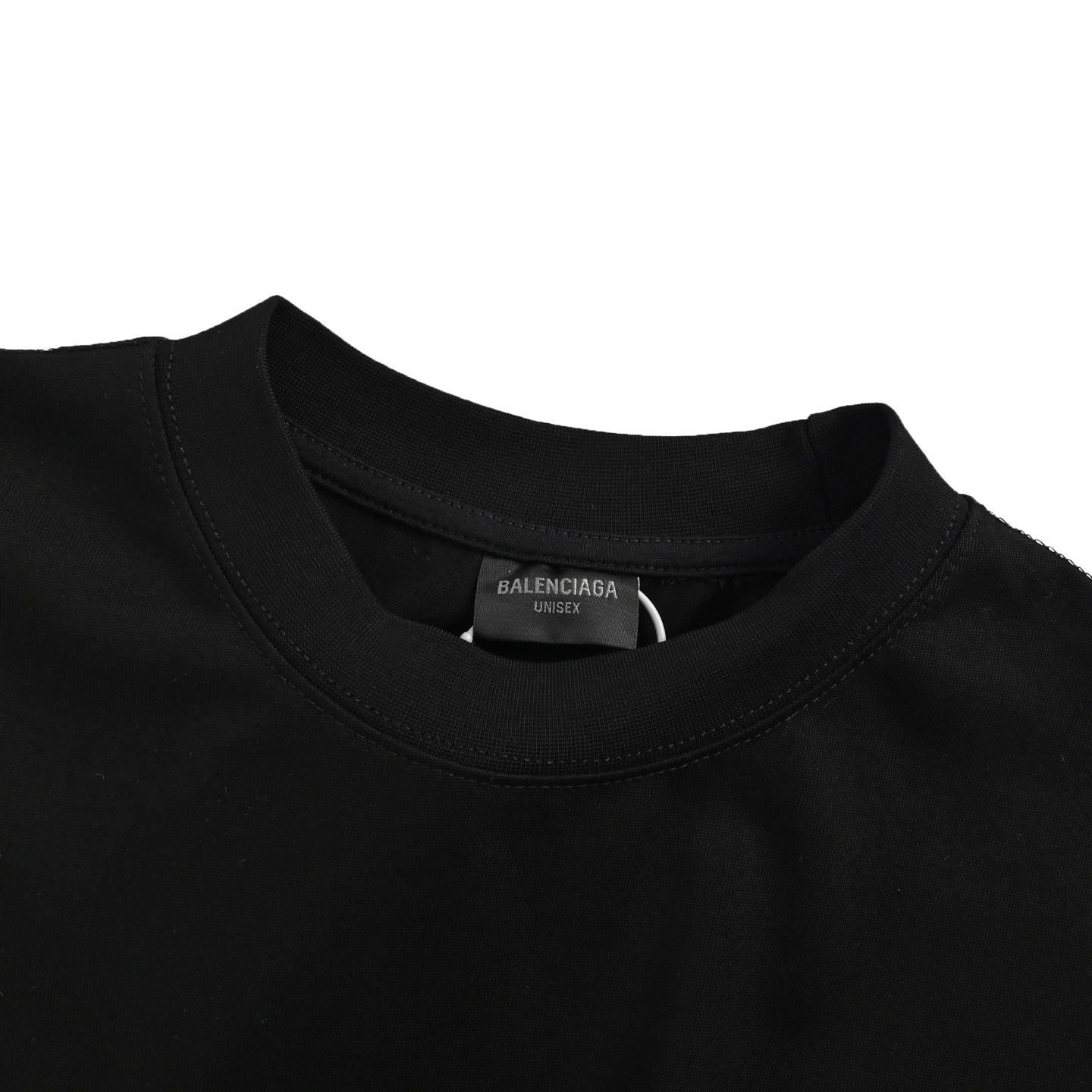 Balenciaga 25ss front and back letter embroidered short sleeves