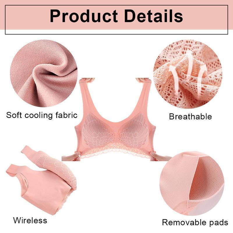 Buy 2 Free Shipping--Wireless Push Up Comfort Shock-proof Latex Pad Lace Bra