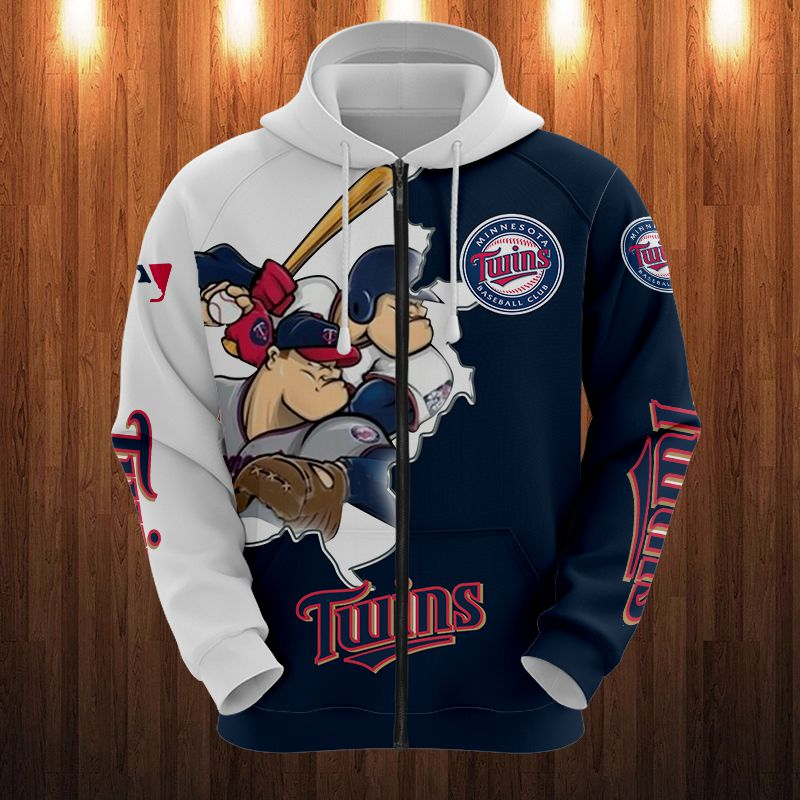 MINNESOTA TWINS HOODIES 3D MASCOT DESIGN