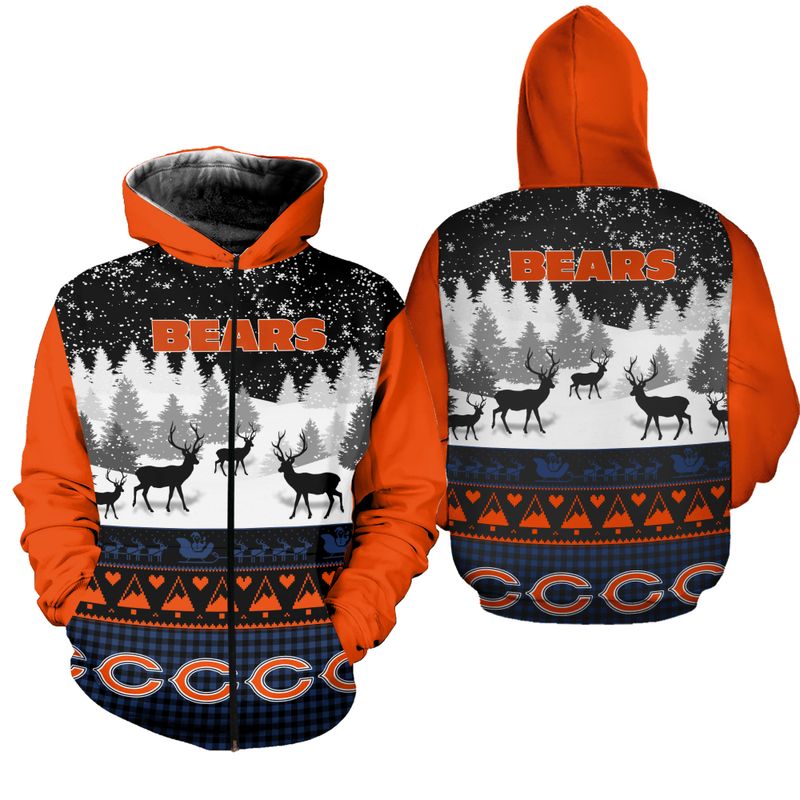 CHICAGO BEARS HOODIE 3D GIFT FOR XMAS