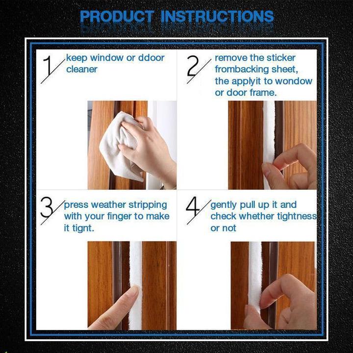 （✨Summer Sale✨）Weather Stripping Door Seal Strip(Buy 2 Get 1 Free Now!)